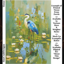 Garça entre Nenúfares Decoupage EF1L