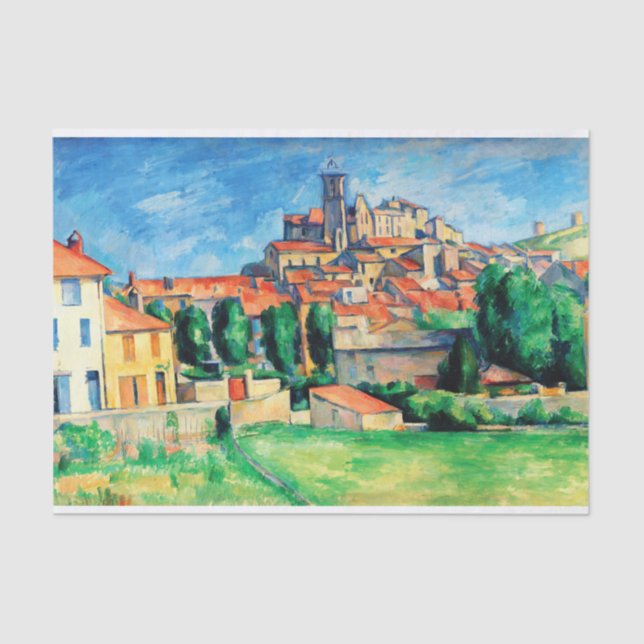 Papel De Seda Gardanne (Visão Horizontal) por Paul Cezanne (Frente )