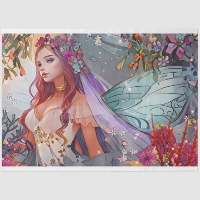 Papel De Seda Garden Fairy Bride (Frente )