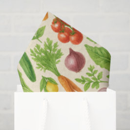 Papel De Seda Garden-Fresh Veggies Tissue — Medium | Cream 