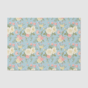 Papel De Seda Garden Peony Floral Patterno