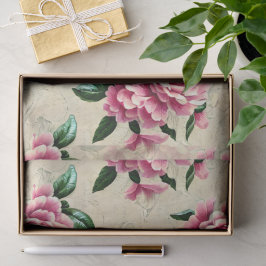 Papel De Seda Gardenias rosa chique