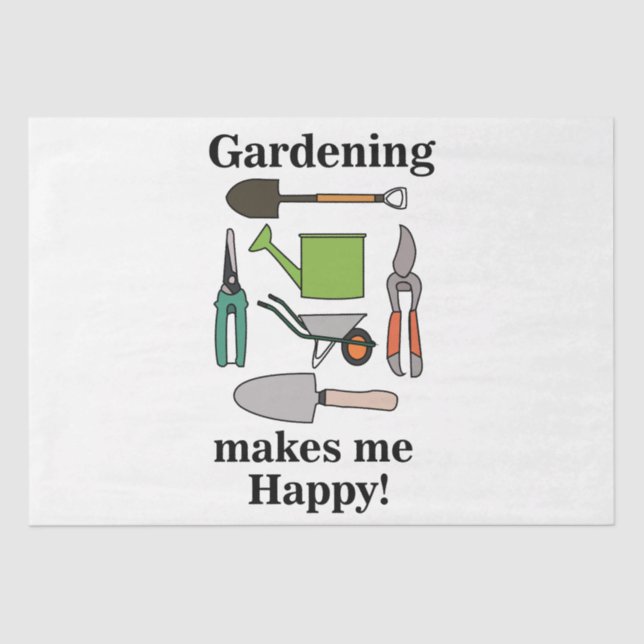 Papel De Seda Gardening Tools (Frente )