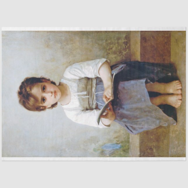 Papel De Seda Garota, Bouguereau (Frente )