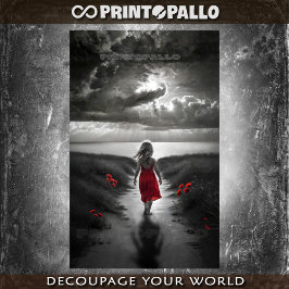 Papel De Seda Garota caminhando até o oceano