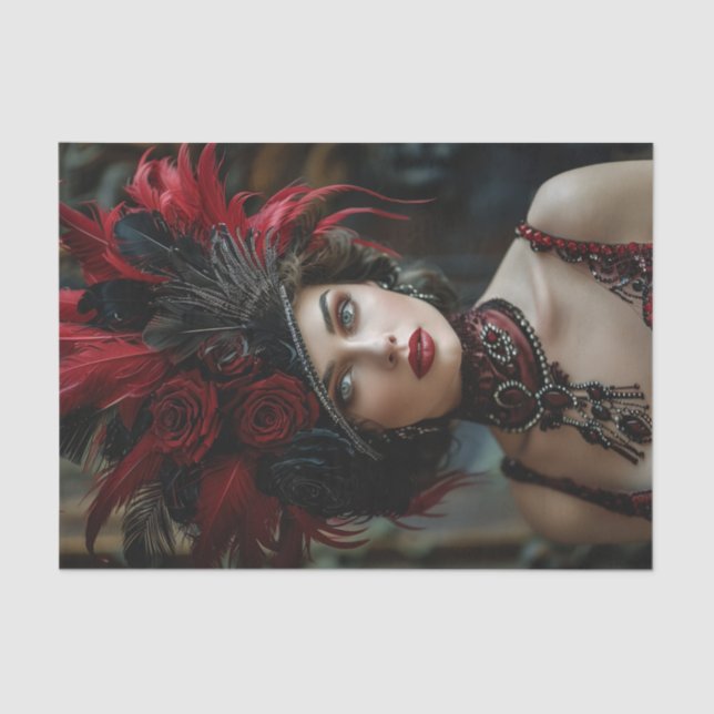 Papel De Seda Garota Flapper 1920 (Frente )