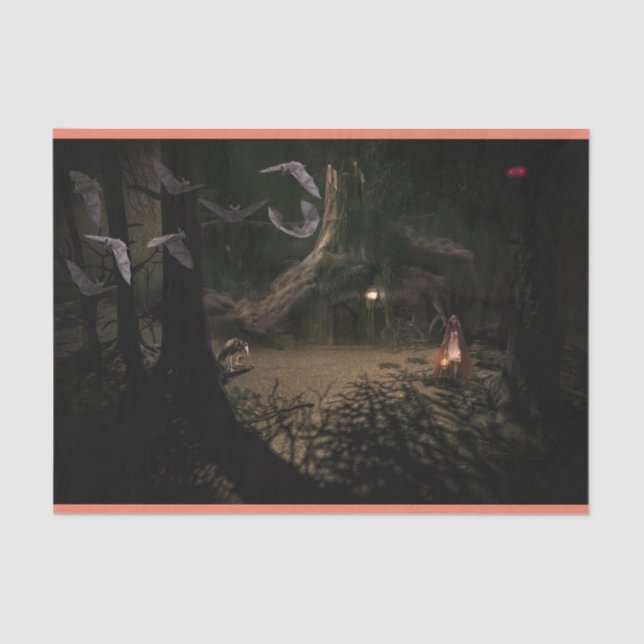 Papel De Seda Garota na floresta (Frente )