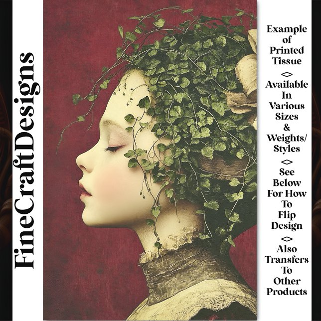 Papel De Seda Garota Vitoriana, Vestido Velvet, Vinhas BE5 Desli (Criador carregado)