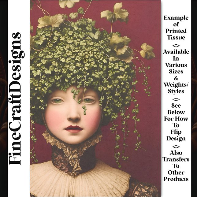 Papel De Seda Garota Vitoriana, Vestido Velvet, Vinhas BE7 Desli (Criador carregado)