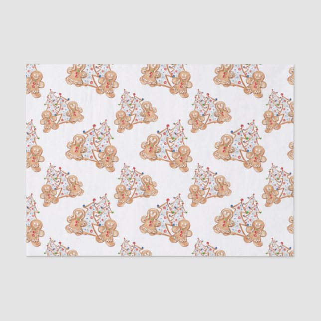 Papel De Seda Garoto de pão, árvore de Natal (Frente )