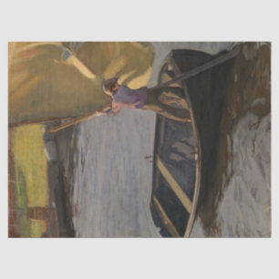 Papel De Seda Garoto em veleiro no rio (por Magnus Enckell)