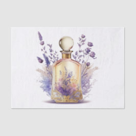 Papel De Seda Garrafa de perfumes e Lavanda brilhante