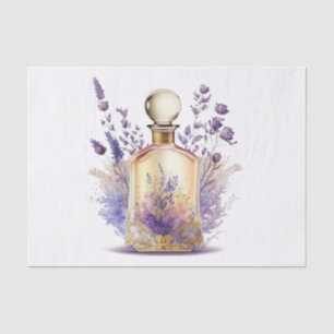 Papel De Seda Garrafa de perfumes e Lavanda brilhante