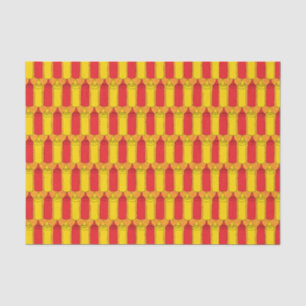 Papel De Seda Garrafas clássicas do condimento da mostarda e da