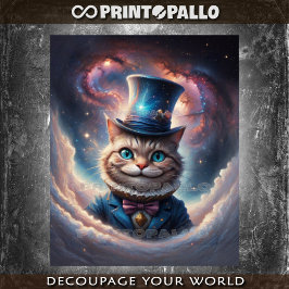 Papel De Seda Gata de Cheshire da viajante espacial Alice