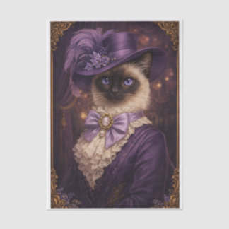 Papel De Seda Gatinha Chique Roxa