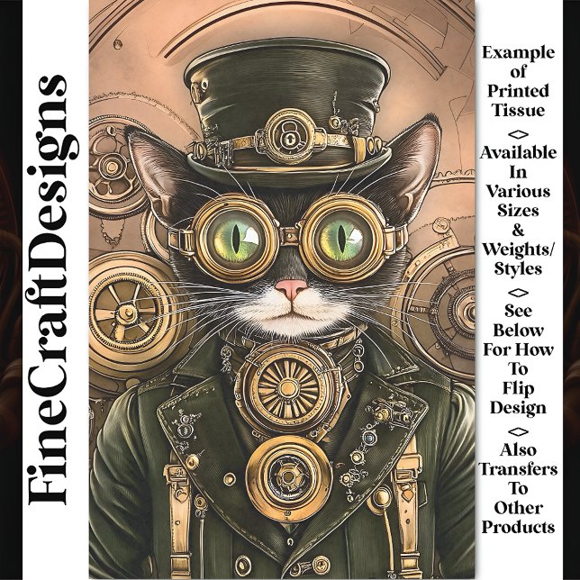 Papel De Seda Gatinho de Gato Steampunk de Brass Industrial AB7 (Criador carregado)