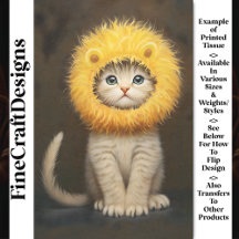 Gatinho Fofo Adorável + Decoupage AK5 Crina de Leã