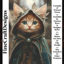 Gatinho Fofo em uma Capa nas Matas BT8 Decoupage