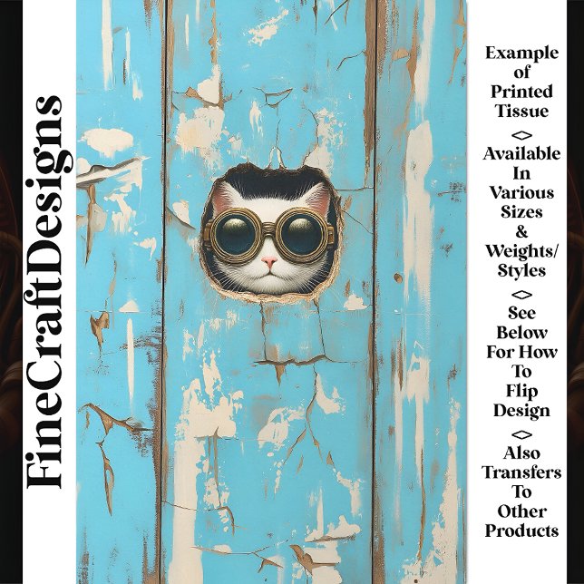 Papel De Seda Gatinho Gato Branco Gato Gato Gelado Ocultando Des (Criador carregado)