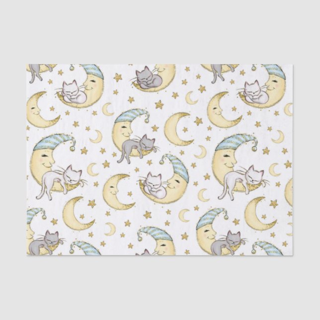 Papel De Seda Gatinho Sonolento (Frente )
