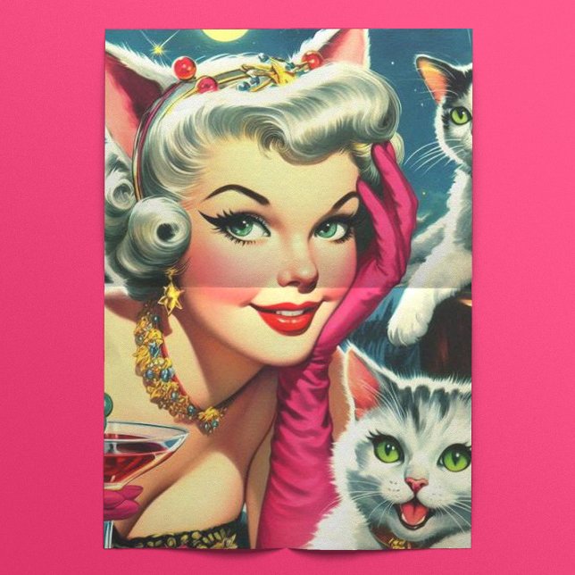 Papel De Seda Gatinhos Fofos Pin-up (Criador carregado)