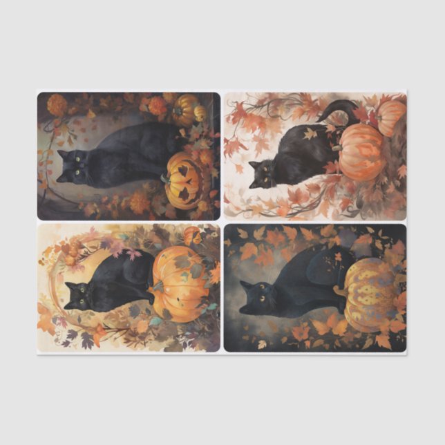 Papel De Seda Gato Assustador (Frente )