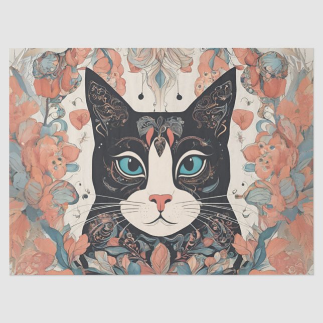 Papel De Seda Gato Caprichoso (Frente )