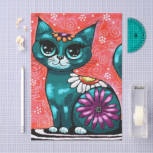 Papel De Seda Gato de Gatinho Whimsso na Dissociação Floral do R