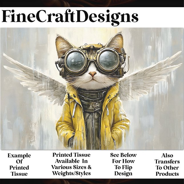 Papel De Seda Gato De Vestido Bonito Com Asas, Desligamento AX8  (Criador carregado)