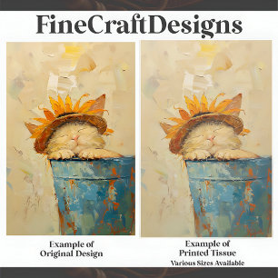 Papel De Seda Gato dormindo ao sol Fantasia em estilo de pintura