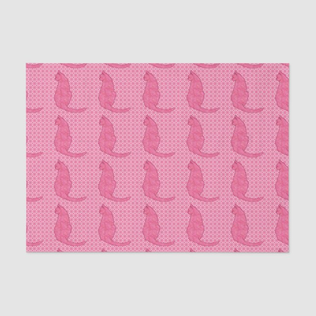 Papel De Seda Gato Japonês - Fúchsia Pink Batik (Frente )