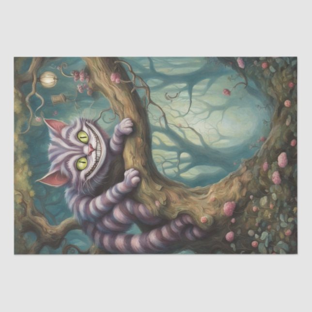 Papel De Seda Gato louco na árvore (Frente )