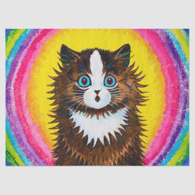 Papel De Seda Gato no Arco-íris, Louis Wain (Frente )