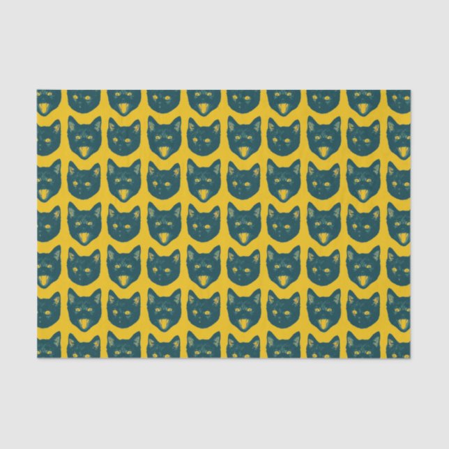 Papel De Seda Gato Preto (Frente )