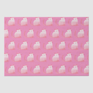 Papel De Seda Gato Puro Rosa