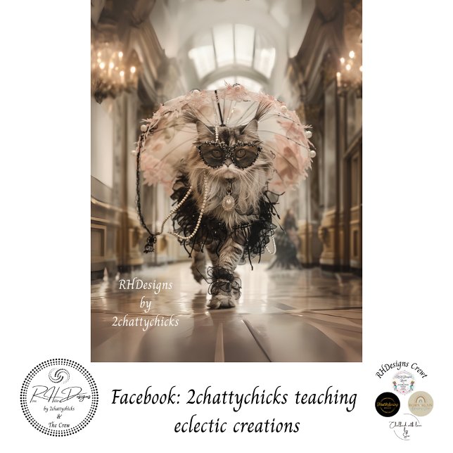 Papel De Seda Gato Whimsical de Descamação no Palácio das Pérola (Criador carregado)