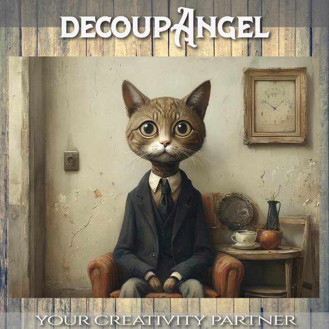 Papel De Seda Gato William Perplexo no Lounge - Desligamento - (Criador carregado)