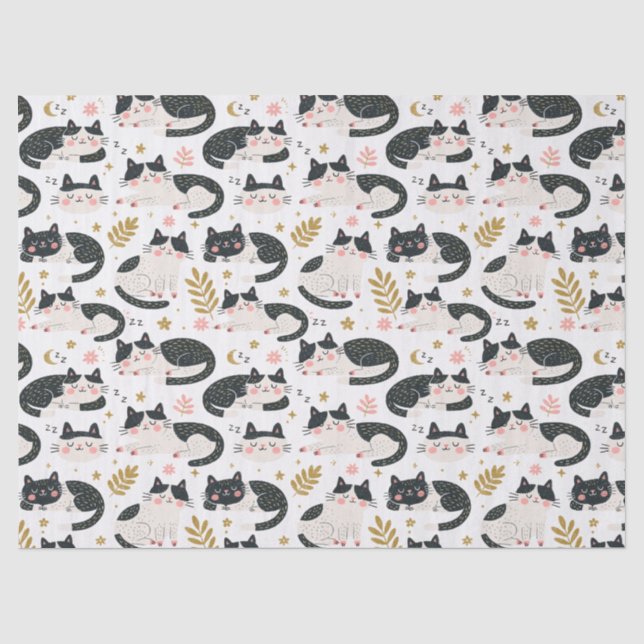 Papel De Seda Gatos Adormecidos (Frente )