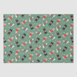 Papel De Seda Gatos de Natal