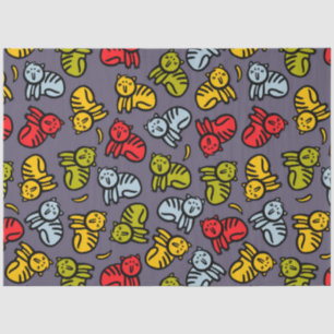 Papel De Seda Gatos e bananas