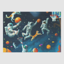 Gatos Jogando Basquete no Espaço com Astronautas