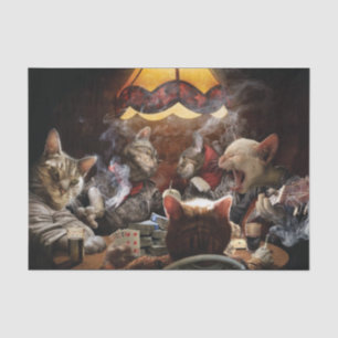 Papel De Seda Gatos jogando pôquer