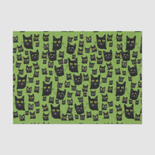Papel De Seda Gatos Pretos Spooky