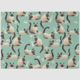 Papel De Seda Gatos Siameses Ruins A Arrancar Coisas