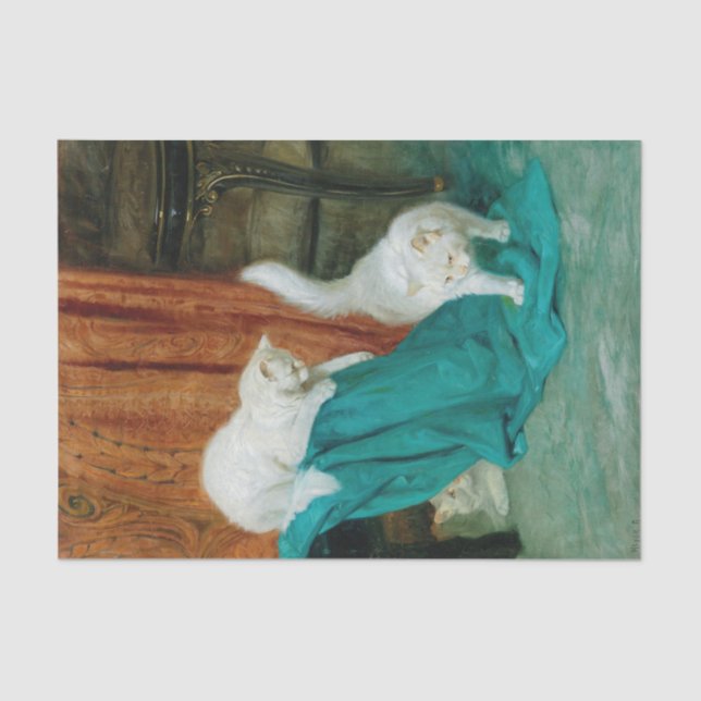 Papel De Seda Gatos tocando por Arhur Heyer (Frente )