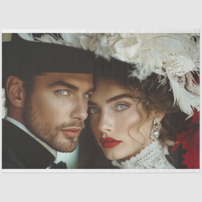 Papel De Seda Gatsby Gala Lady e Gent Decoupage (Frente )