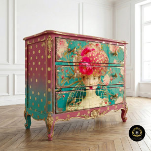 Papel De Seda Gaveta Grande Decoupage Avant Garde