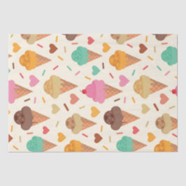 Papel De Seda Gelados Com Corações