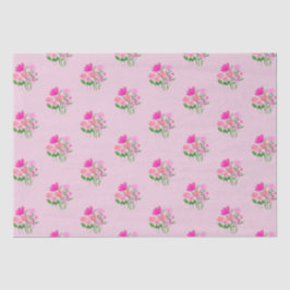 Papel De Seda Gêmeos no Bloom Joyful Rosa